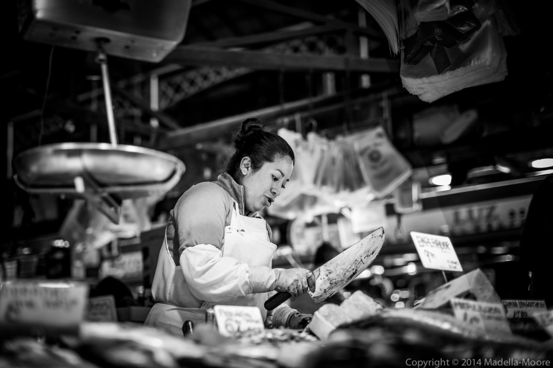 Fish monger - La Boqueria - Barcelona