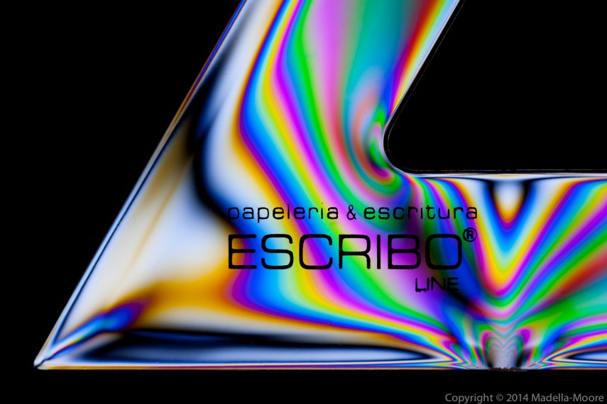 Close-up of a plastic ruler.