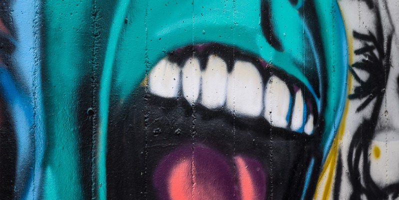 Graffiti face, Cisano Bergamasco, Italy