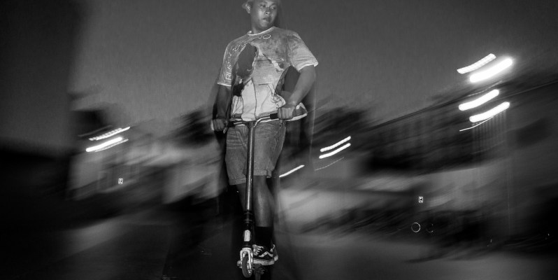 Flying Scooter, Plaça dels Angels, Barcelona