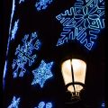 Street lamp and electronic snow flakes, Plaça Catalunya,&nbsp;Barcelona