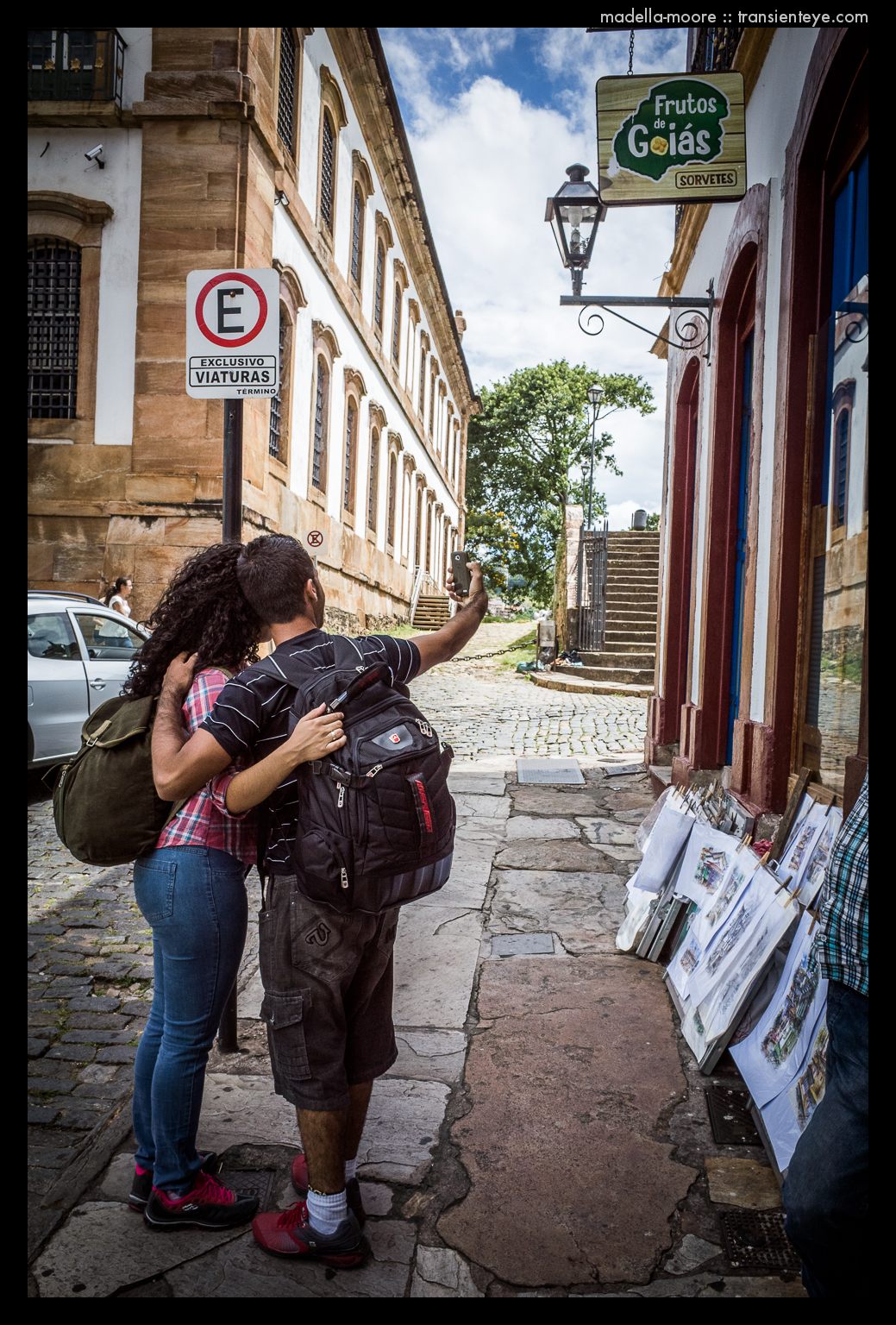 Tourist Selfies, Ouro Preto, Minas Gerais, Brazil.
