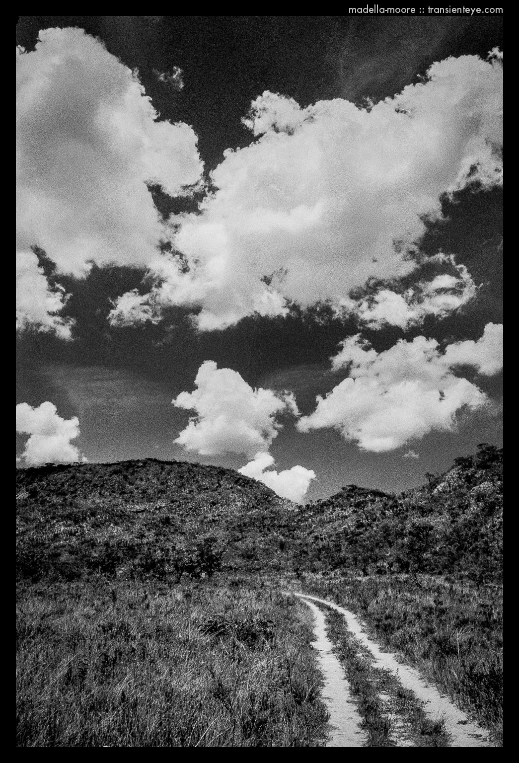 Parque Nacional da Serro da Cipó. Black and white landscape with polariser and red filter.