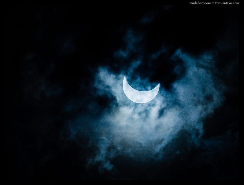 Partial eclipse of the sun, seen from Barcelona