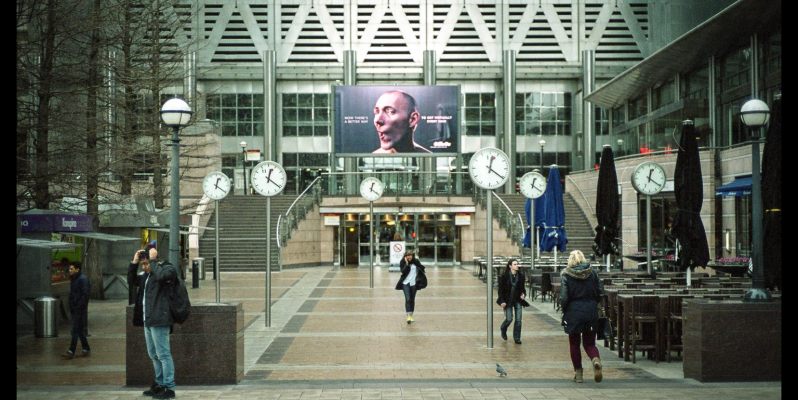 Photograph of clocks in the City of London by Mark Moore.