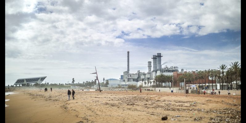 Beach scape at Sant Adrià de Besòs, Barcelona