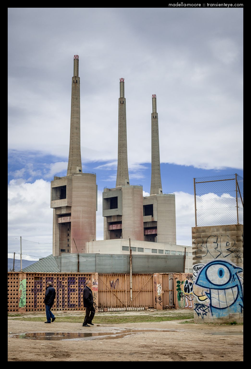Old power station chimneys, Graffitti, Sant Andrià de Besòs