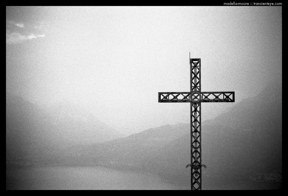 Iron Cross, San Grato, Italy. Photograph taken with a Leica M7, Zeiss ZM 50mm Sonnar lens and Ilford HP5+ Black and White Film