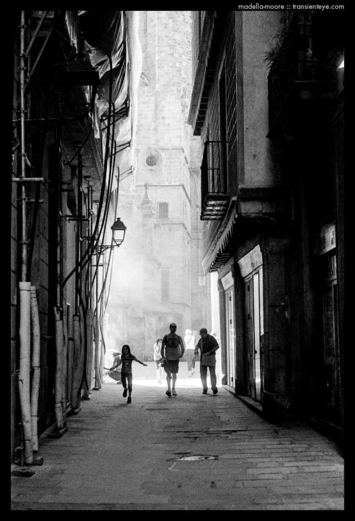 Sand blasting alongside the Catedrale, Barcelona - Leica M7