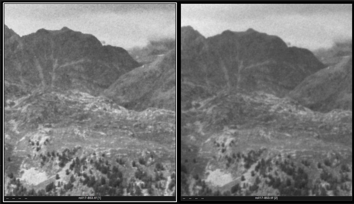 Film sharpening example in Capture One