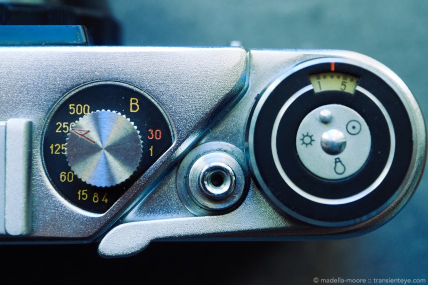 FED 5b Soviet Rangfinder - Shutter Speed, Shutter Button, Frame Counter and Winding Lever