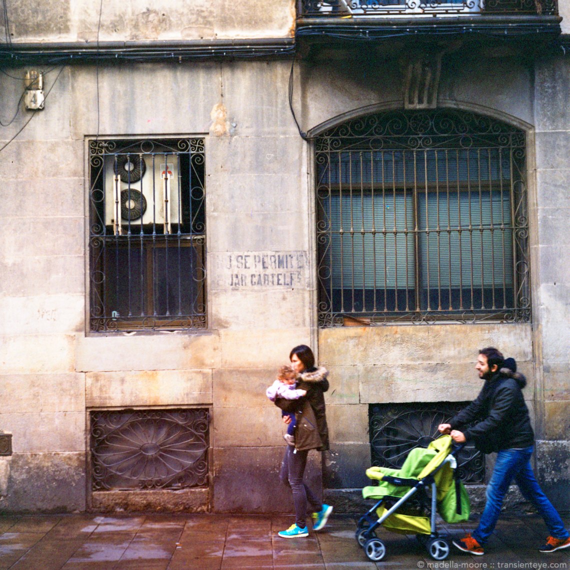 Street scene in Barcelona - example of C41 home colour film development and processing.