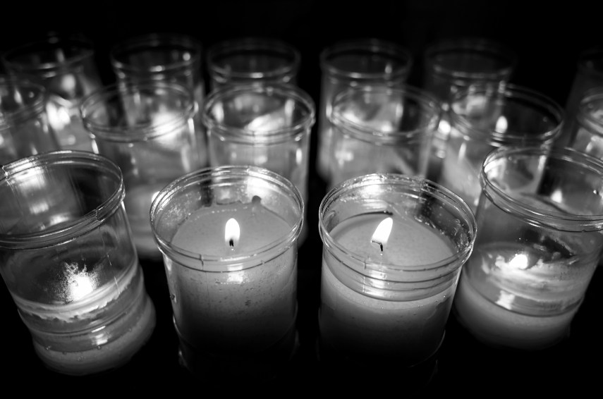 Candles at the Eglésia Mare de Diú de Montsió, Rambla de Catalunya, Barcelona