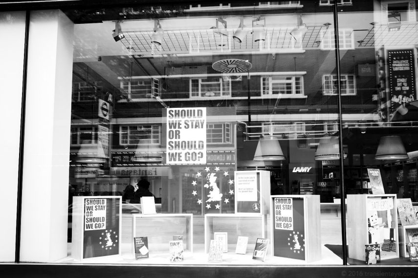 Brexit: In or Out? Foyles Bookstore, London