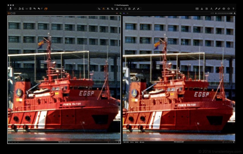 Sharpened (left) vs Macro (right)