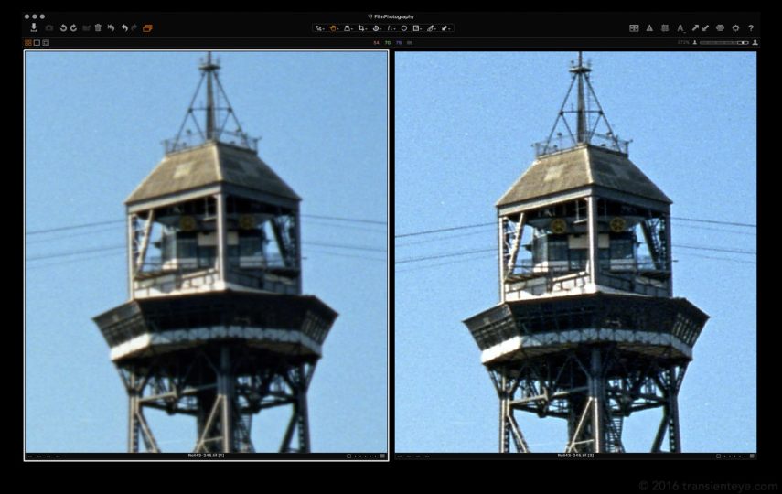 Initial Scan (left) vs Sharpened (right)