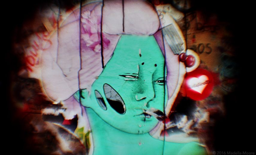 Street and Street-Art film photographs taken with a modified 50mm lens