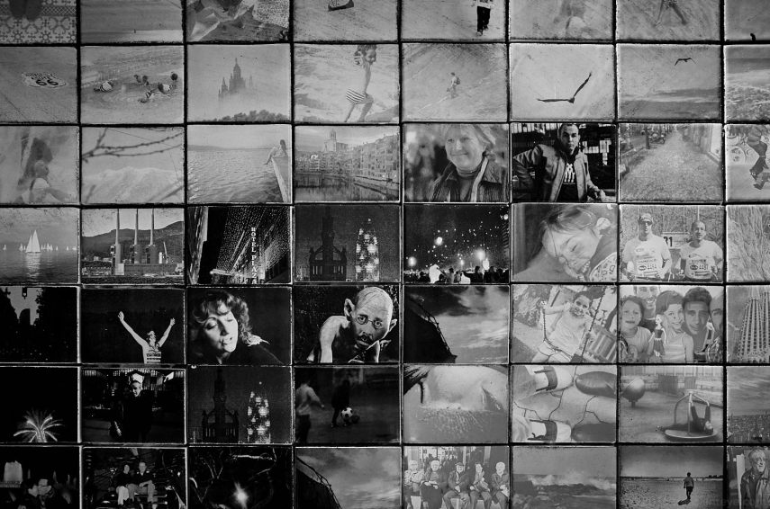 Fragment of "El món neix en cada besada" by Joan Fontcuberta in Barcelona