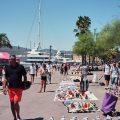 Illegal street-sellers, Barceloneta&nbsp;(Barcelona)