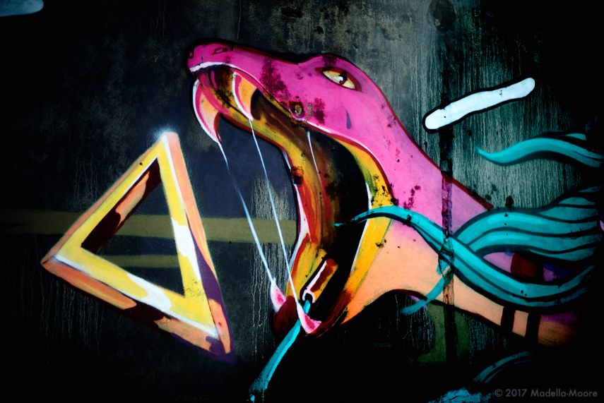 Four Doors - Barcelona Street Art, Glories - Snake