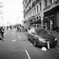 The aftermath from a student independence protest,&nbsp;Barcelona.