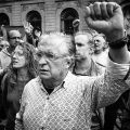 Pro-independence protestors, Plaça Sant Jaume,&nbsp;Barcelona