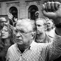 Pro-independence protestors, Plaça Sant Jaume,&nbsp;Barcelona
