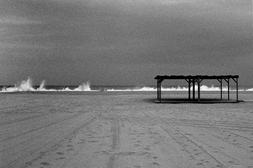 Stormy beach scene, Masnou.