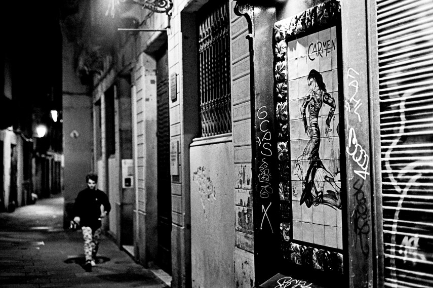 Nighttime Street Photography in Barcelona on Film